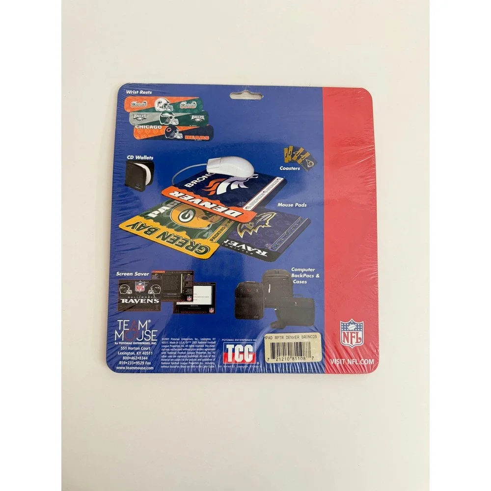 Vintage Denver Broncos NFL Mouse Pad Team Mouse 2000 Sealed New Old Stock